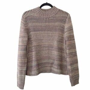 Asos Multicolored Wool Blend Knit Mockneck Sweater Size 8